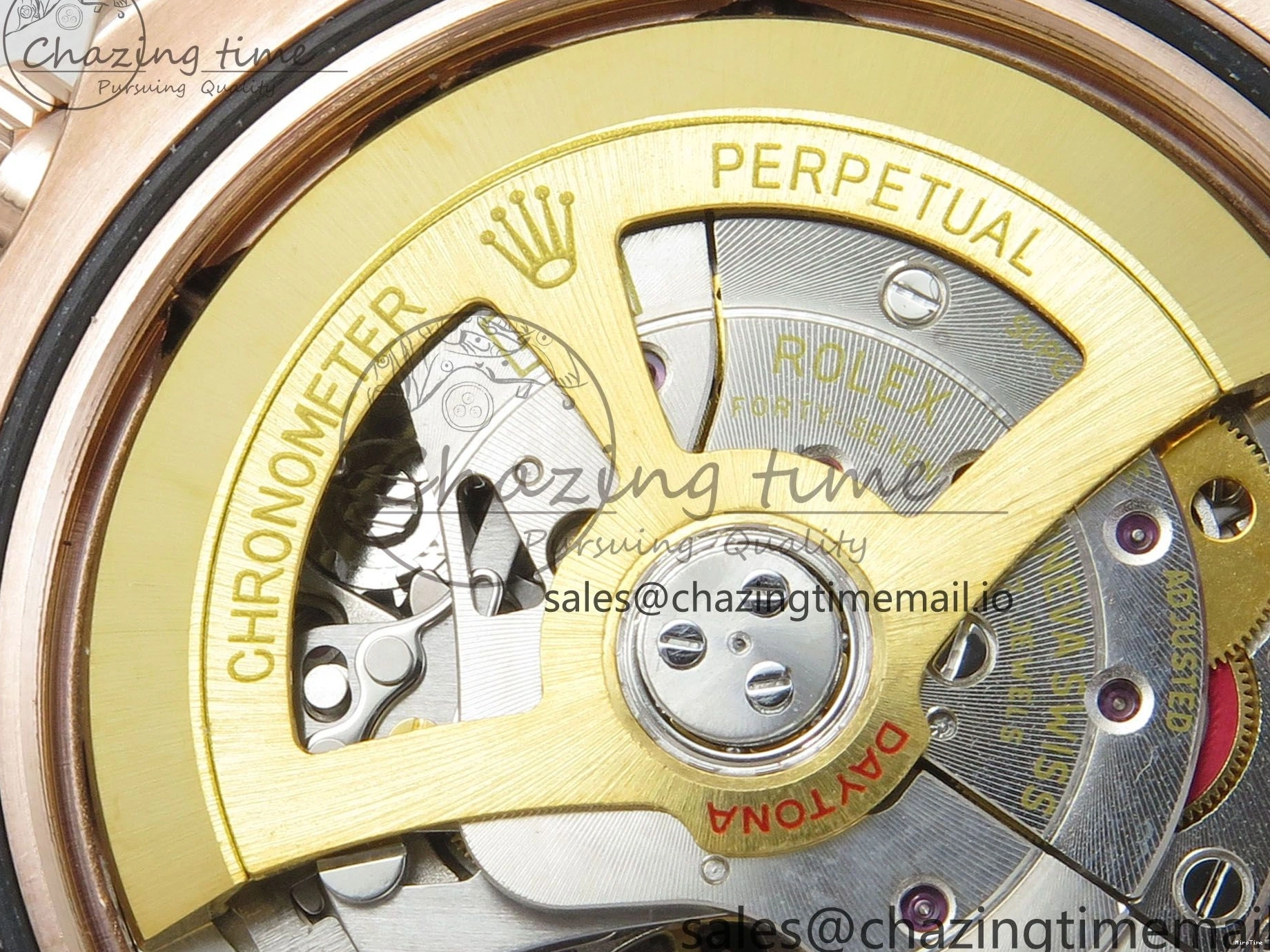 MiroTime 0130 WeatherProof Daytona 126505 RG Clean 1:1 Best Edition RG Champagne Stick Dial on RG Bracelet Super Clone DD 248